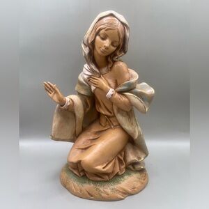 Vintage 1983 Fontanini E Simone Italy Kneeling Mary Nativity Christmas 8.5”